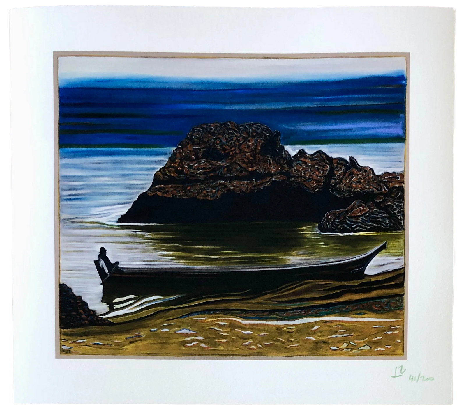 Salish Canoe and Rock