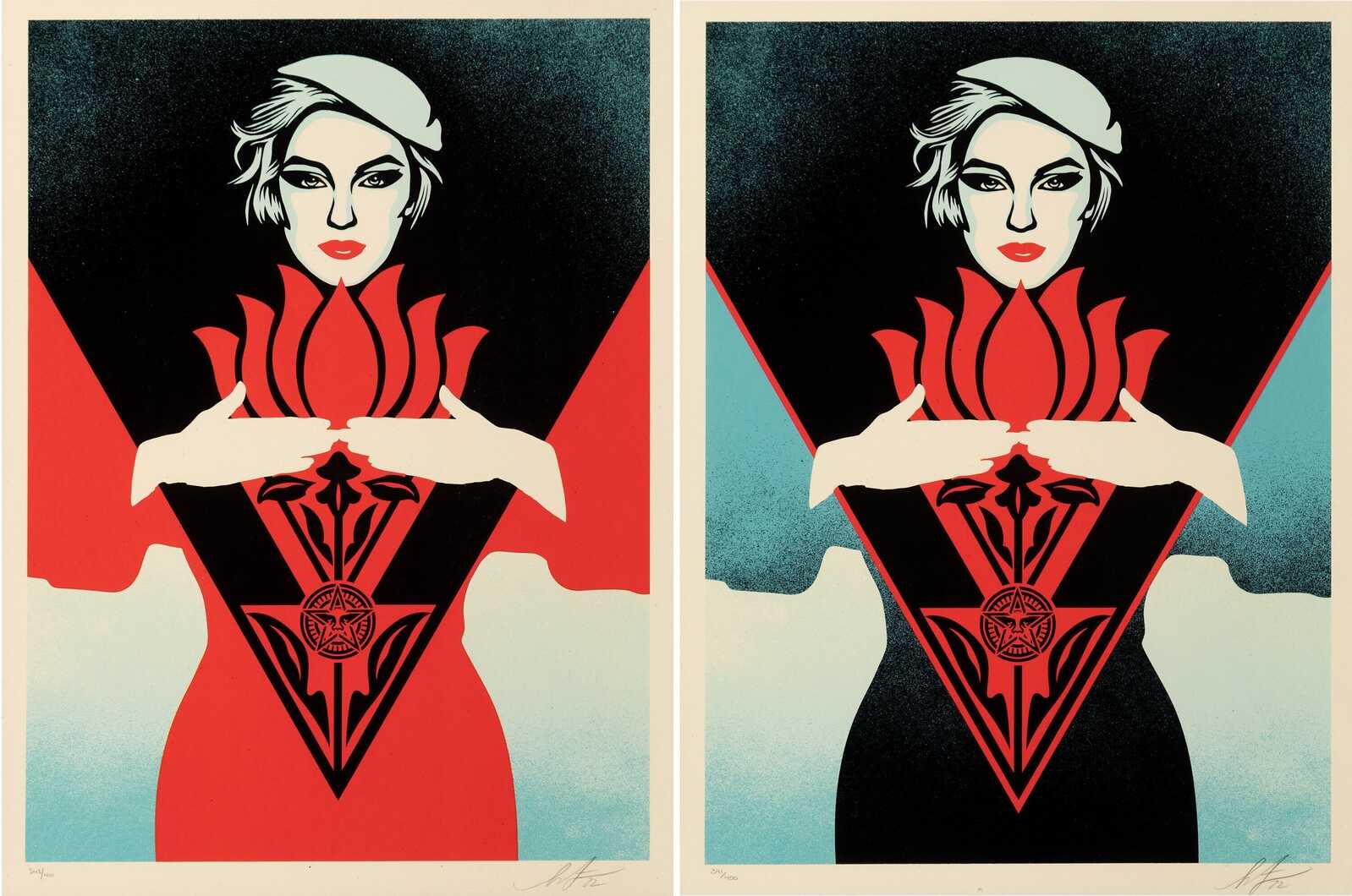 Obey Noir Flower Woman (set of 2)